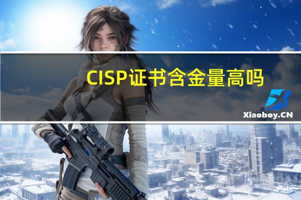 CISP证书含金量高吗