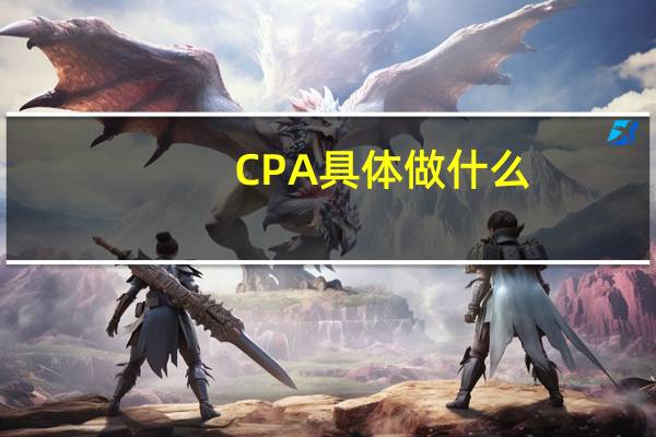 CPA具体做什么
