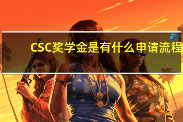 CSC奖学金是有什么申请流程？