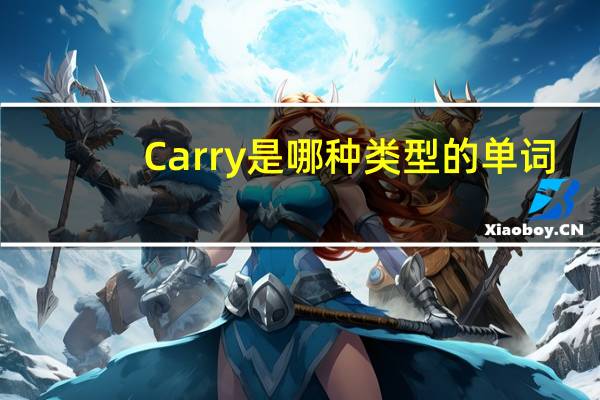 Carry是哪种类型的单词