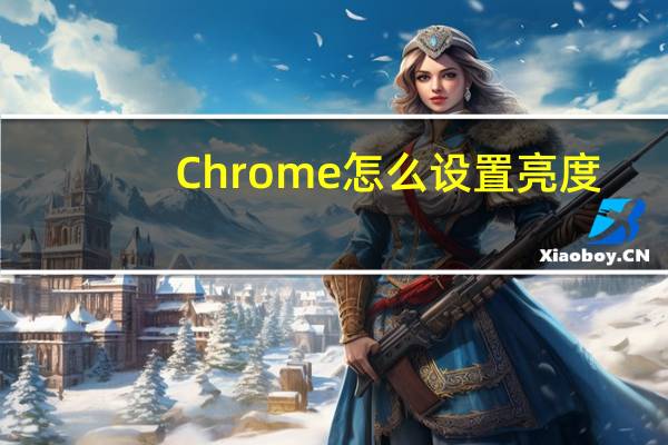 Chrome怎么设置亮度
