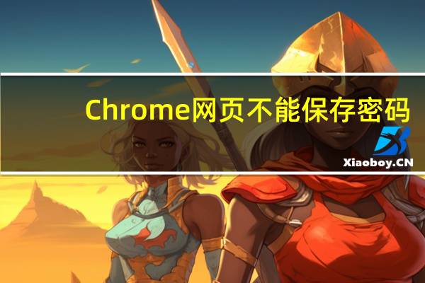 Chrome网页不能保存密码