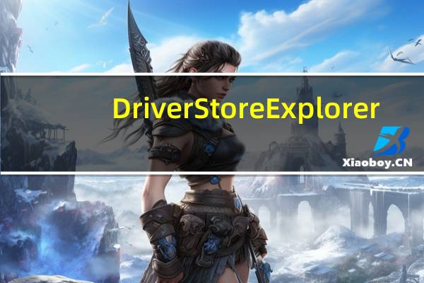 DriverStore Explorer(DriverStore清理) V0.9.10 官方版（DriverStore Explorer(DriverStore清理) V0.9.10 官方版功能简介）