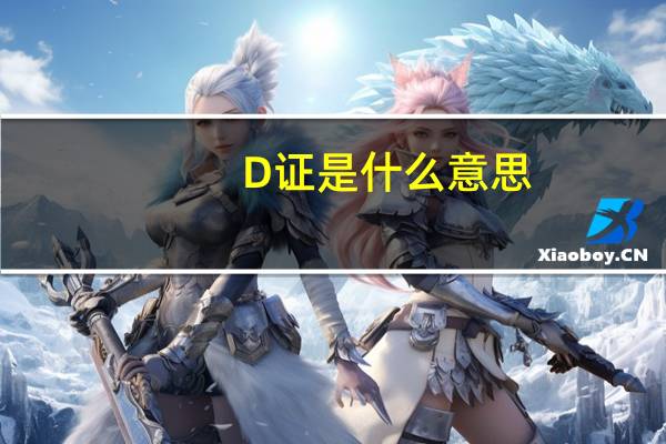 D证是什么意思