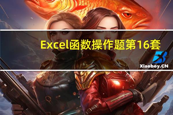 Excel函数操作题第16套