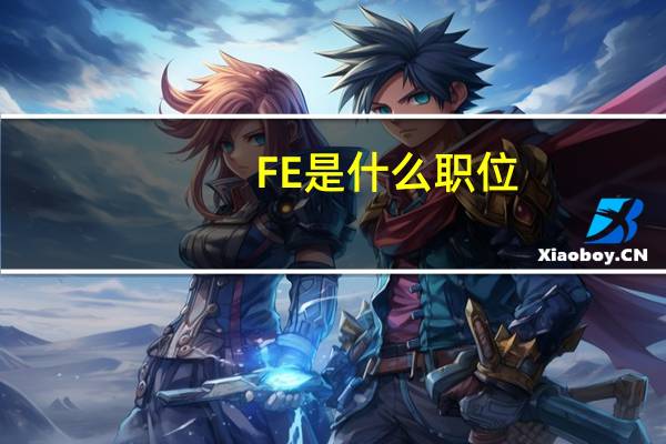 FE是什么职位