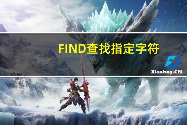 FIND查找指定字符