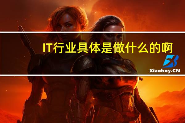 IT行业具体是做什么的啊