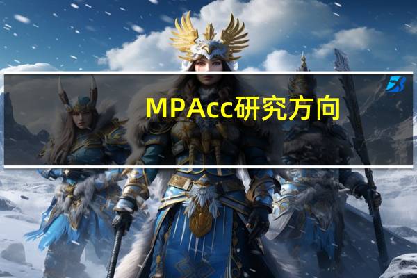 MPAcc研究方向