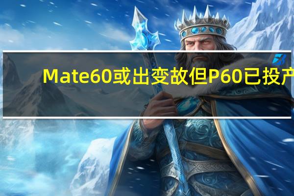 Mate60或出变故 但P60已投产