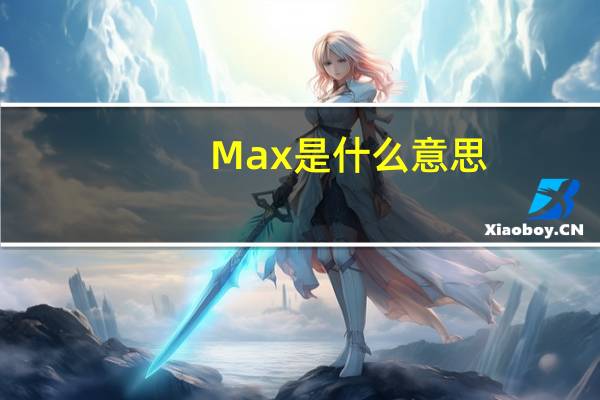 Max是什么意思