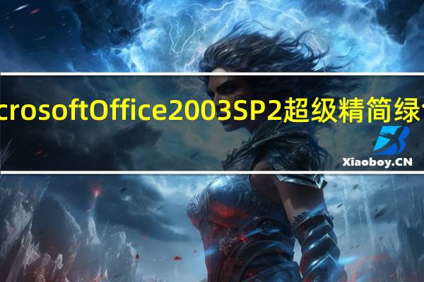 Microsoft Office 2003 SP2 超级精简绿色免安装（Microsoft Office 2003 SP2 超级精简绿色免安装功能简介）