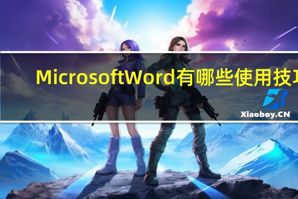 Microsoft Word有哪些使用技巧