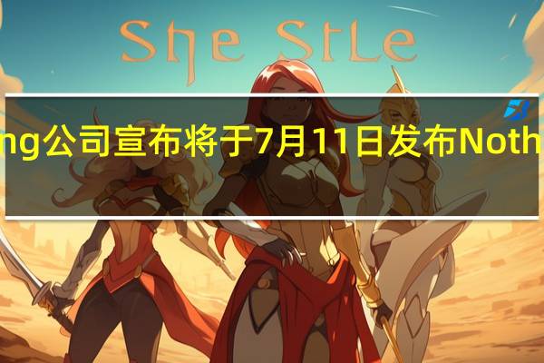 Nothing公司宣布将于7月11日发布NothingPhone2