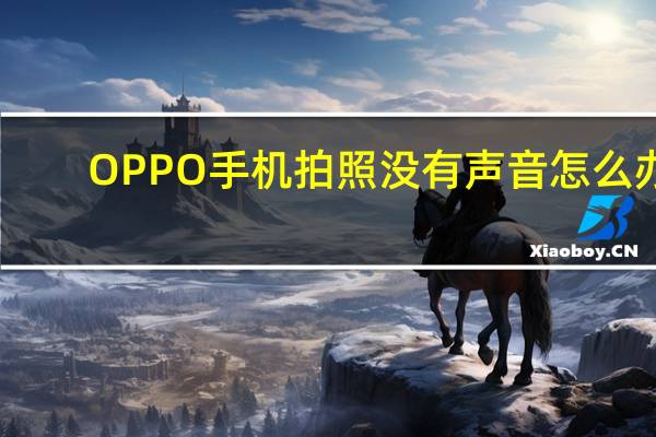 OPPO手机拍照没有声音怎么办