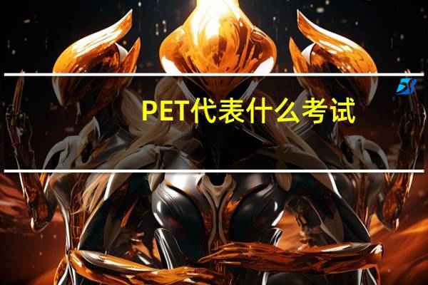 PET代表什么考试