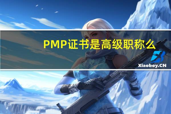 PMP证书是高级职称么