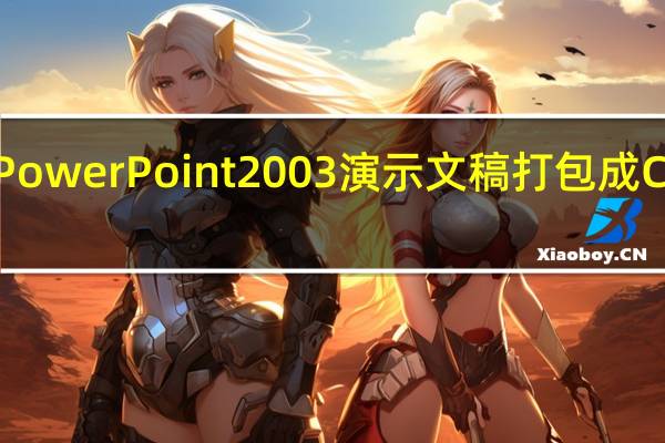 PowerPoint2003演示文稿打包成CD教程