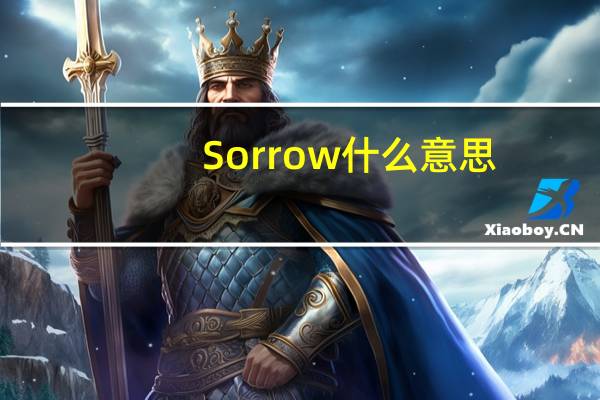 Sorrow什么意思（Sorrow是什么意思）