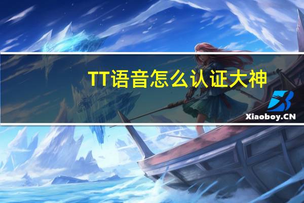 TT语音怎么认证大神
