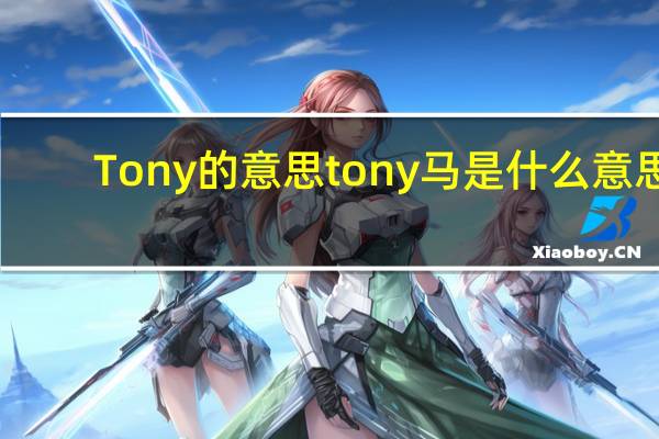 Tony的意思 tony马是什么意思