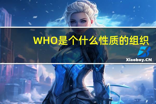 WHO是个什么性质的组织