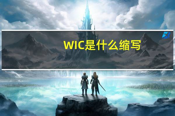 WIC是什么缩写