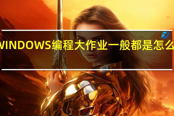 WINDOWS编程大作业一般都是怎么完成的