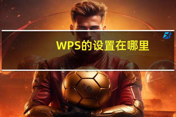 WPS的设置在哪里