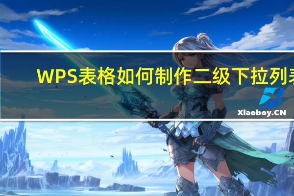 WPS表格如何制作二级下拉列表