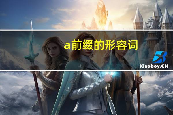 a前缀的形容词