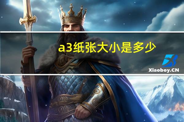 a3纸张大小是多少