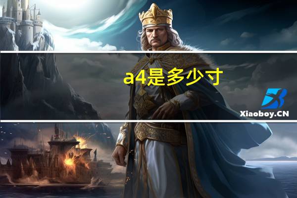 a4是多少寸