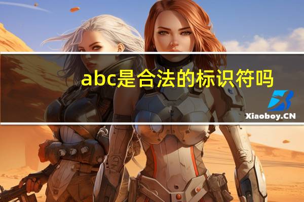 abc是合法的标识符吗