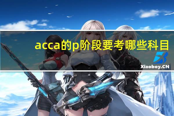 acca的p阶段要考哪些科目