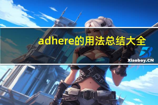 adhere的用法总结大全