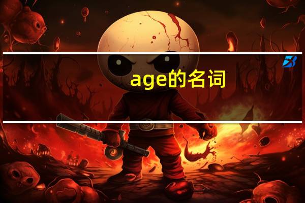 age的名词