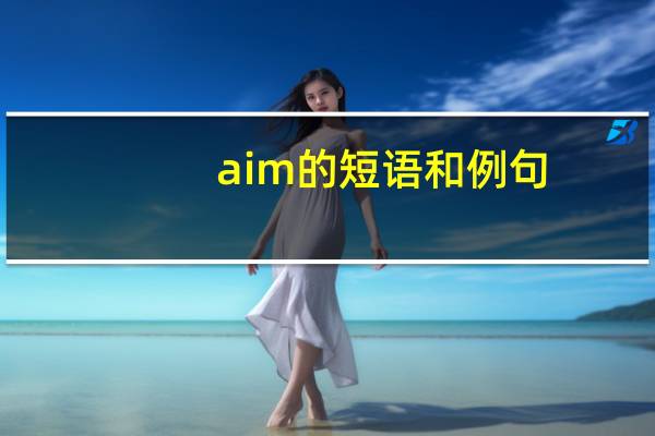 aim的短语和例句