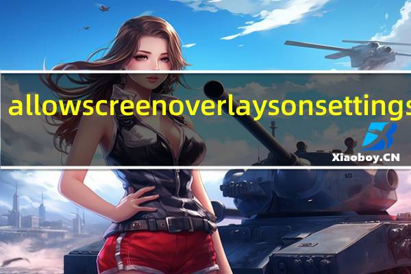 allow screen overlays on settings翻译