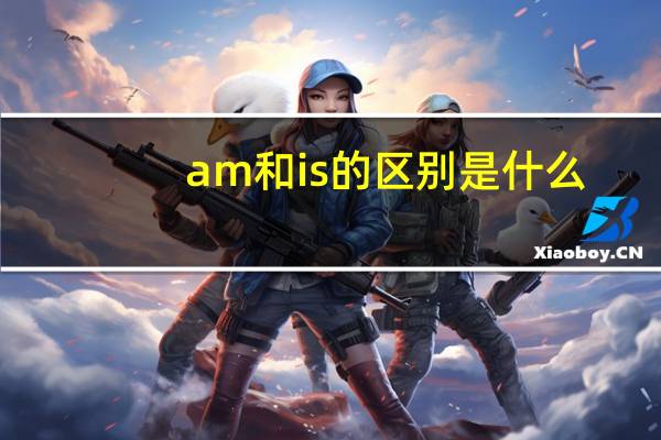 am和is的区别是什么