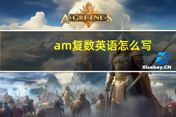 am复数英语怎么写
