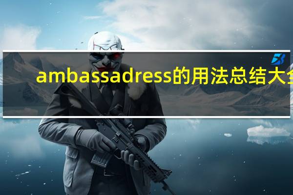 ambassadress的用法总结大全