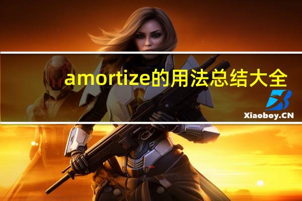 amortize的用法总结大全