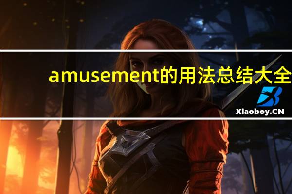 amusement的用法总结大全