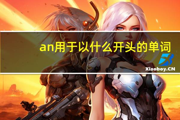 an用于以什么开头的单词