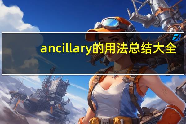 ancillary的用法总结大全