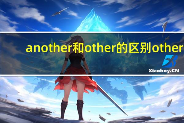 another和other的区别others