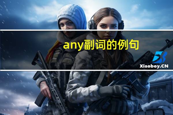 any副词的例句