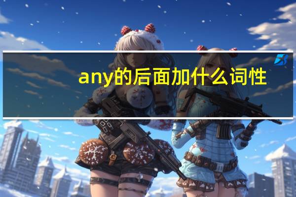 any的后面加什么词性