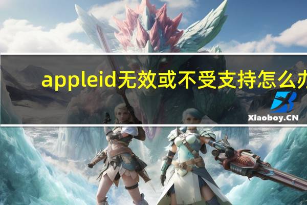 appleid无效或不受支持怎么办